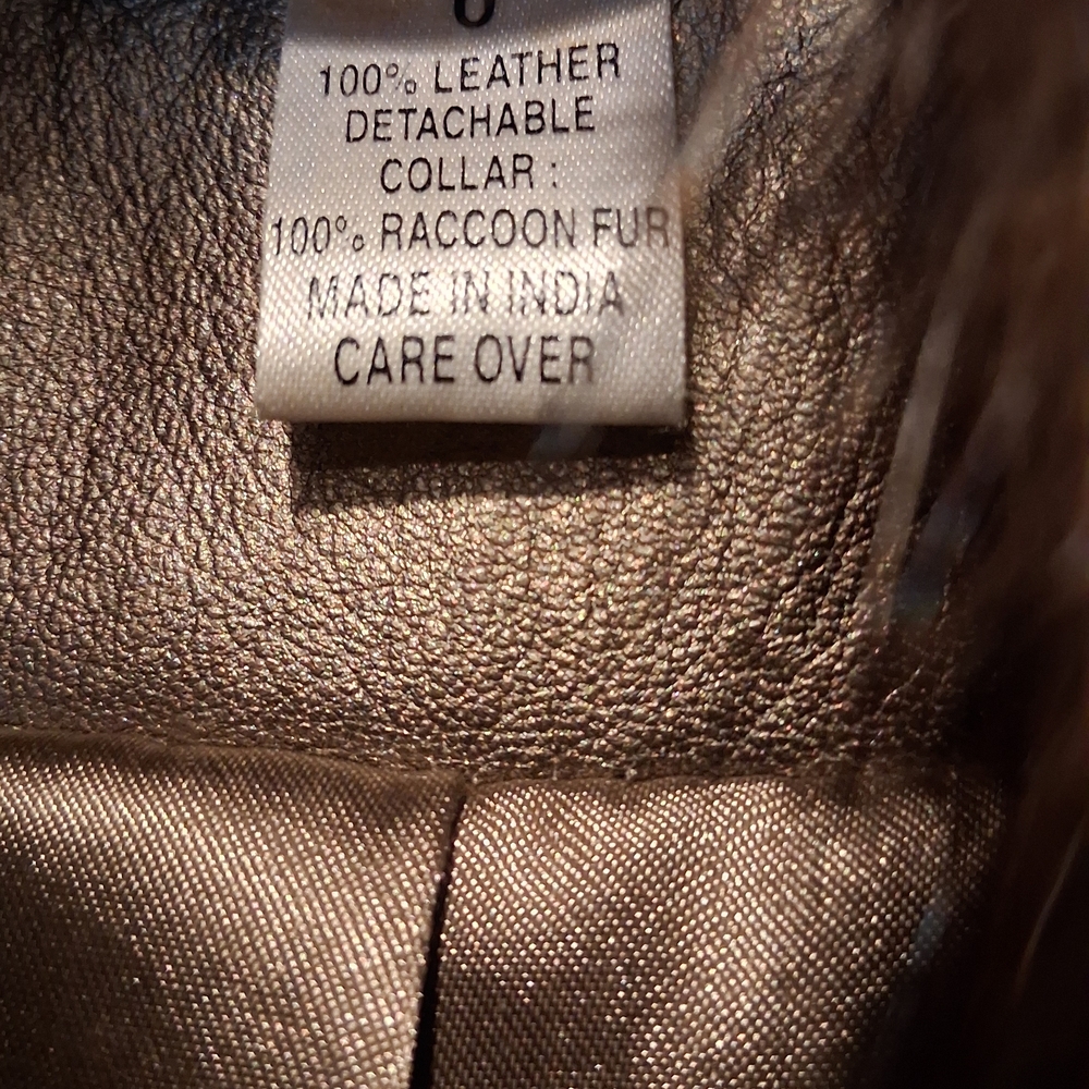 Cache Fur Collar Leather Jacket - image 5